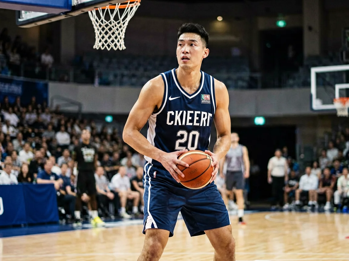 篮球选手赛场竞技欧篮联MVP